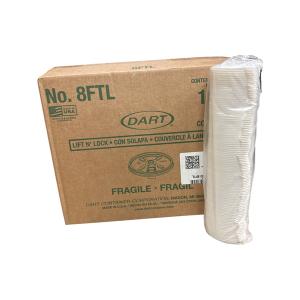 FLAT LID FOR PAPER HOT CUP 10-24OZ TEAR