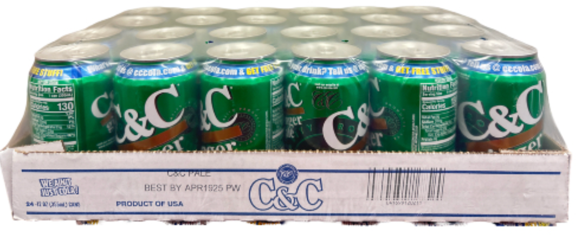 GINGER ALE C&C CANS