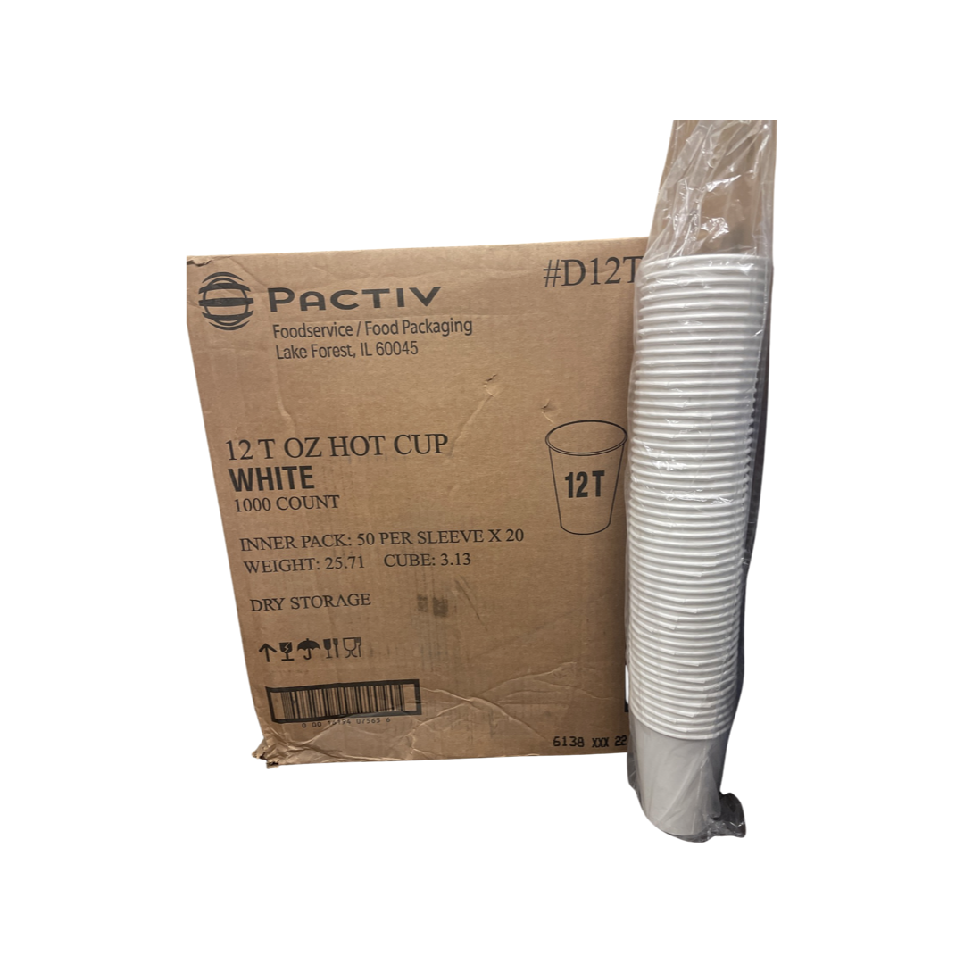 12OZ WHITE PAPER HOT CUP