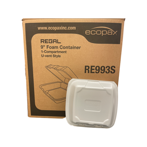 9 RE993S FOAM HINGED CONTAINER