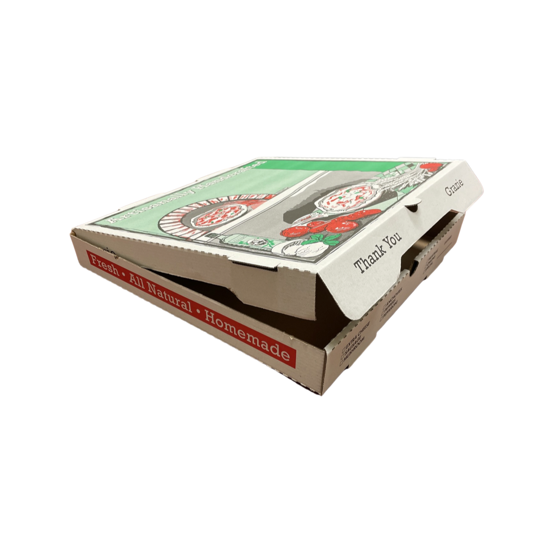 14 CORR WHITE E PIZZA BOX