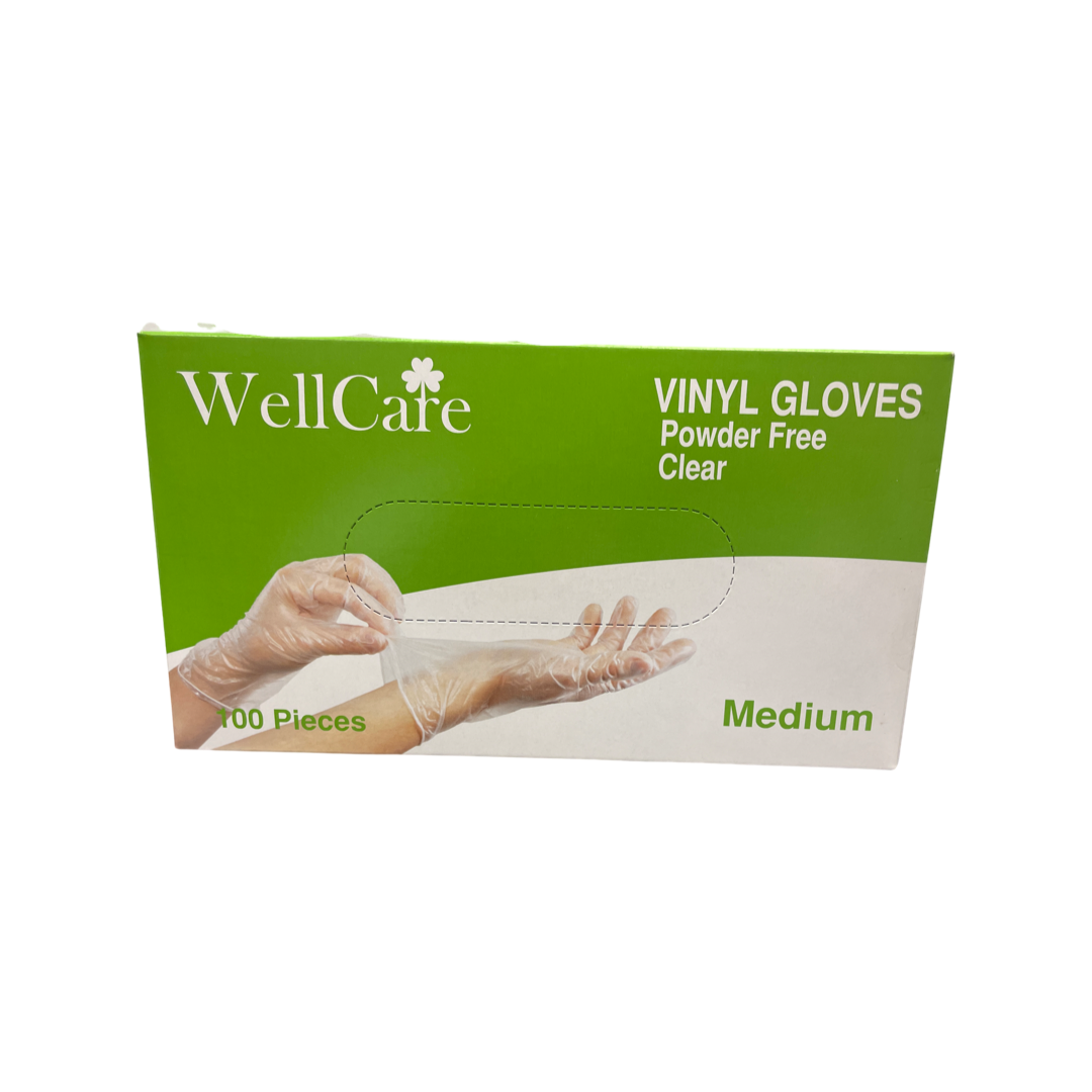 GLOVES MEDIUM VINYL POWDER FREE